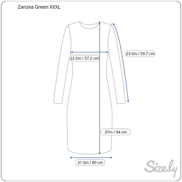 Zanzea Womens Size XXXL Green Long Sleeve Casual Knee Length Swing Dress - Picture 2 of 7